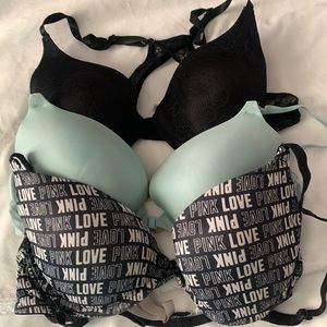 Pink and VS bundle of 3 bras 34C $25